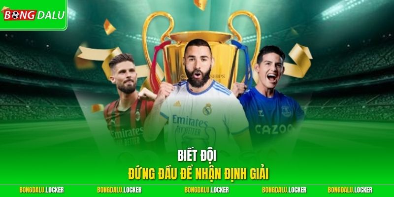 Biết đội đứng đầu để nhận định giải