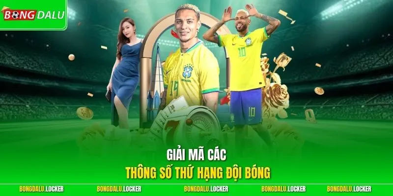 Giải mã các thông số thứ hạng đội bóng