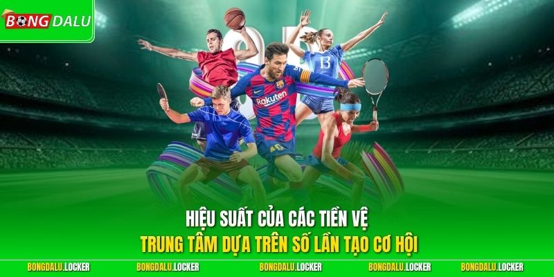 Hiệu suất của các tiền vệ trung tâm dựa trên số lần tạo cơ hội
