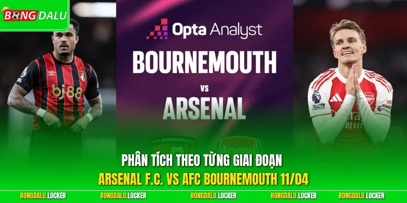 Phân tích theo từng giai đoạn Arsenal F.C. vs AFC Bournemouth 11/04