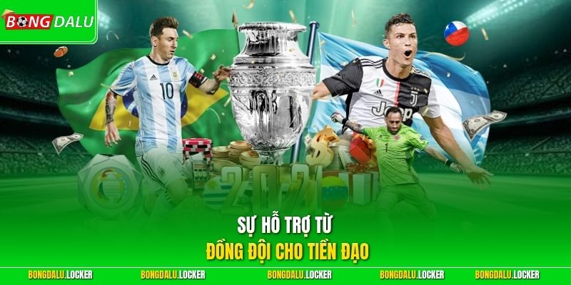 Sự hỗ trợ từ đồng đội cho tiền đạo