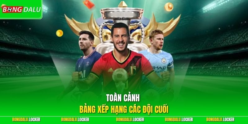 Toàn cảnh bảng xếp hạng các đội cuối